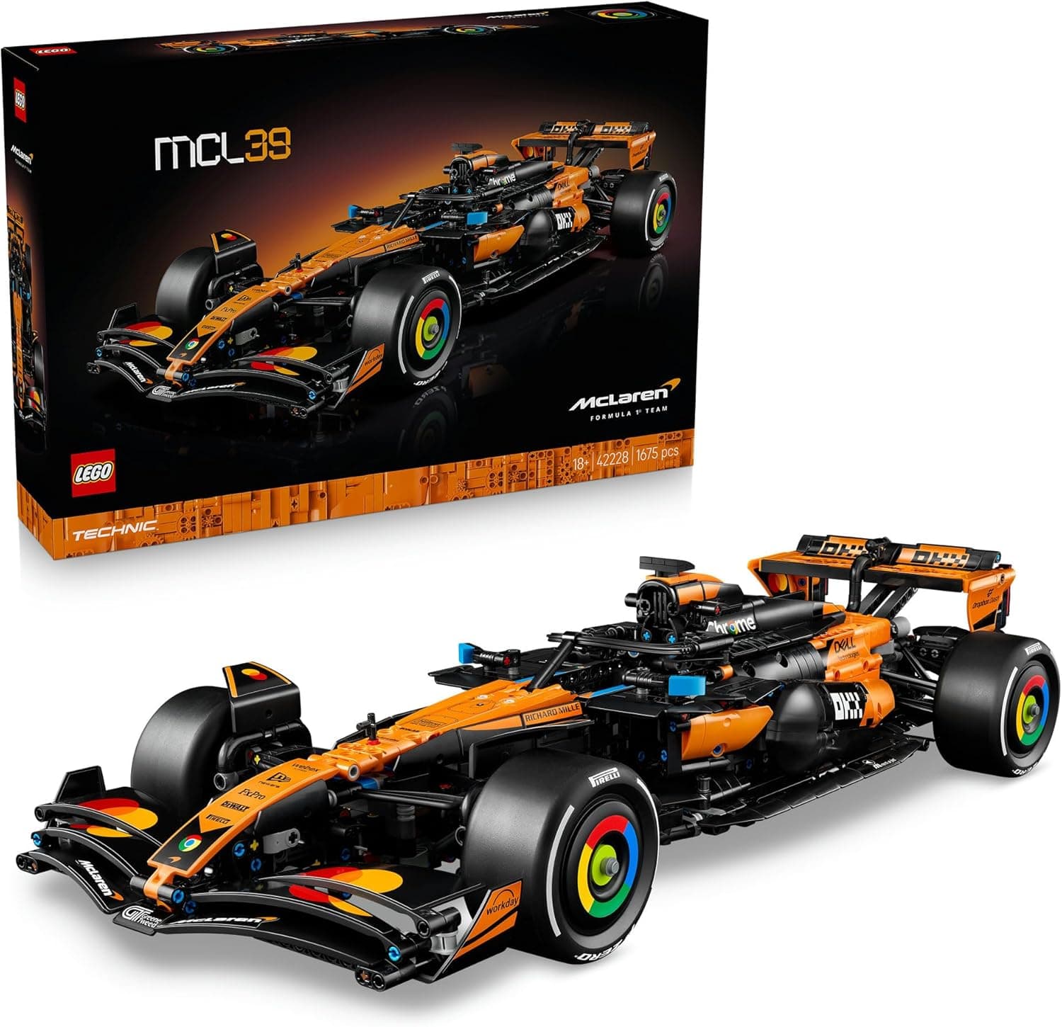 LEGO Technic McLaren MCL39 F1 Car set box, model 42228